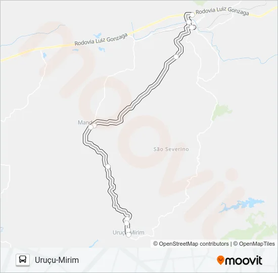807 URUÇU - GRAVATÁ Bus Line Map