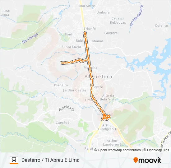 1988 DESTERRO / TI ABREU E LIMA Bus Line Map
