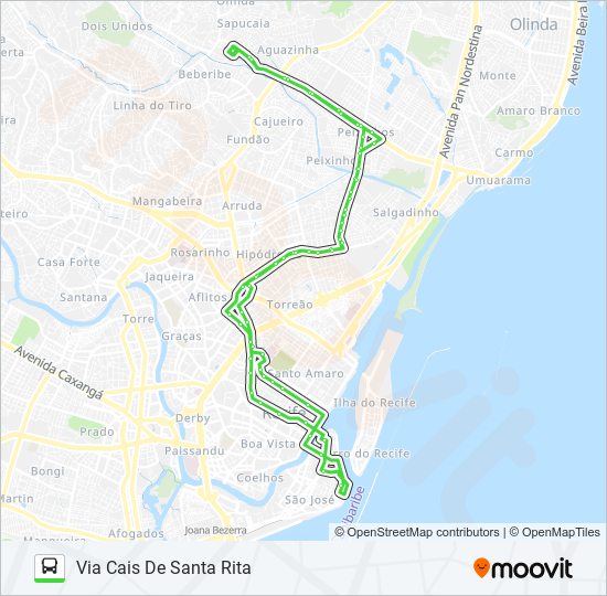 Mapa da linha 860 TI XAMBÁ (PRÍNCIPE) de ônibus