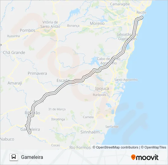 11232 RECIFE - GAMELEIRA Bus Line Map