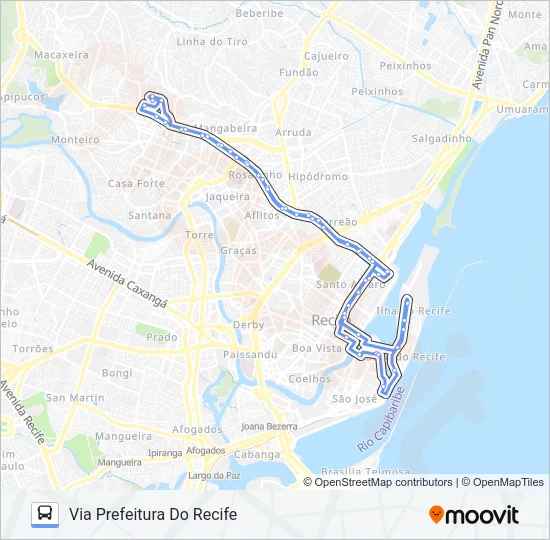 Mapa de 612 MORRO DA CONCEIÇÃO (CRUZ CABUGÁ) de autobús