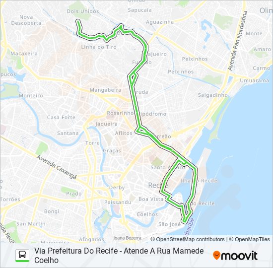 Mapa da linha 717 JOSÉ AMARINO DOS REIS de ônibus