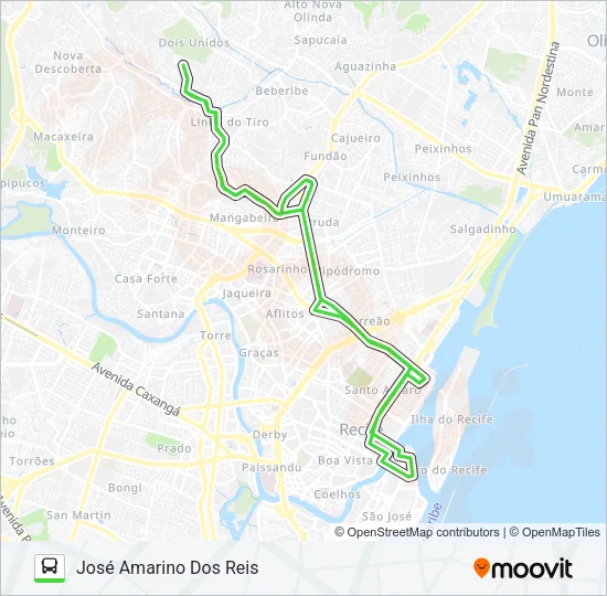 717 JOSÉ AMARINO DOS REIS Bus Line Map