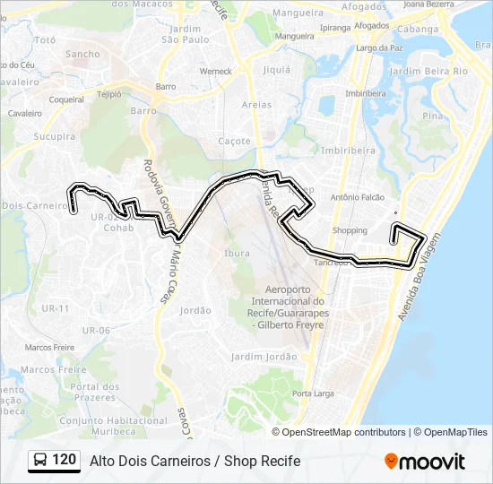 120 Bus Line Map