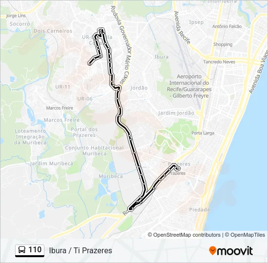 110 Bus Line Map