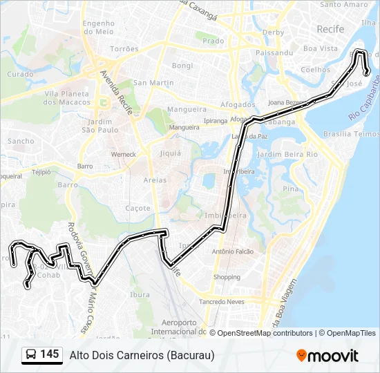 145 Bus Line Map