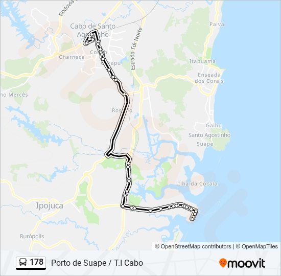 178 bus Line Map