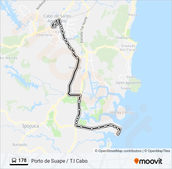 178 bus Line Map