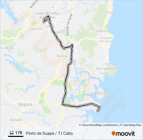 Mapa de 178 de autobús