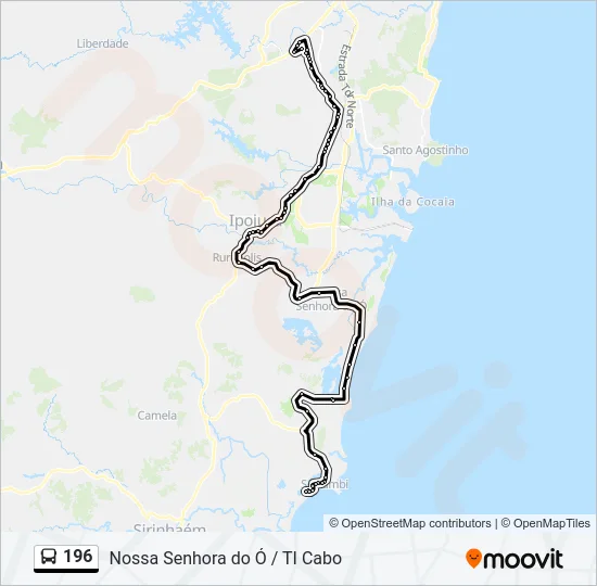 196 Bus Line Map