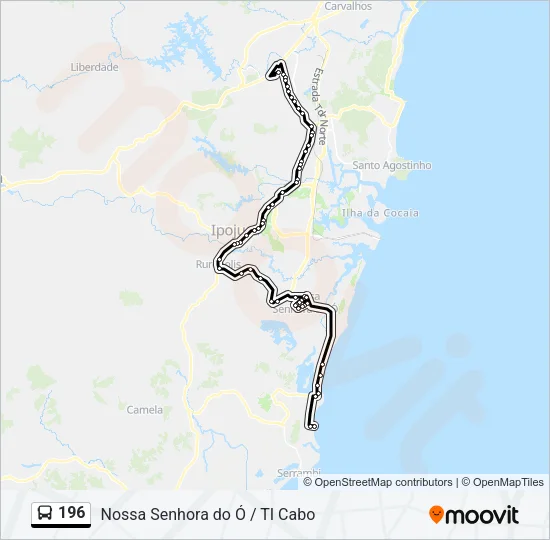 196 Bus Line Map