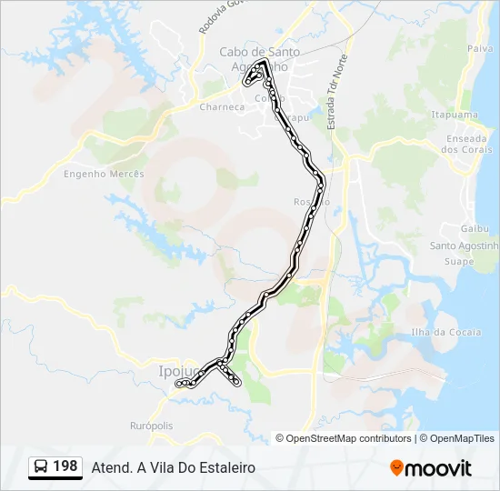 198 Bus Line Map