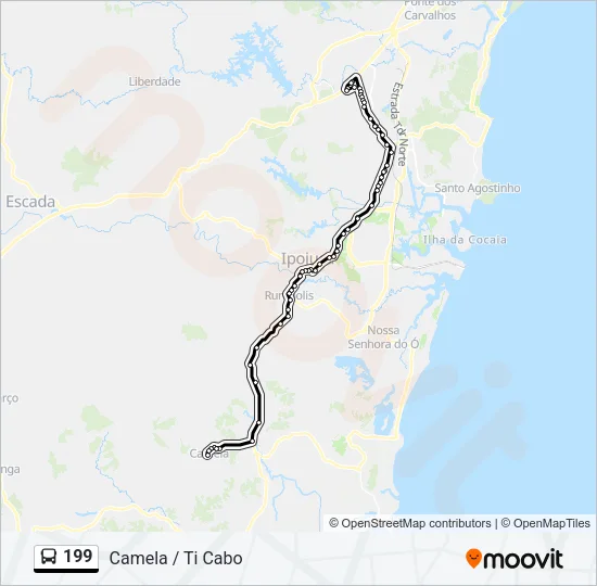 199 Bus Line Map