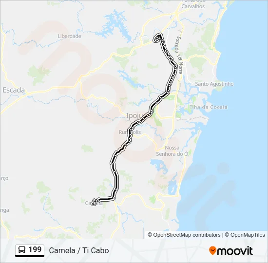 199 Bus Line Map