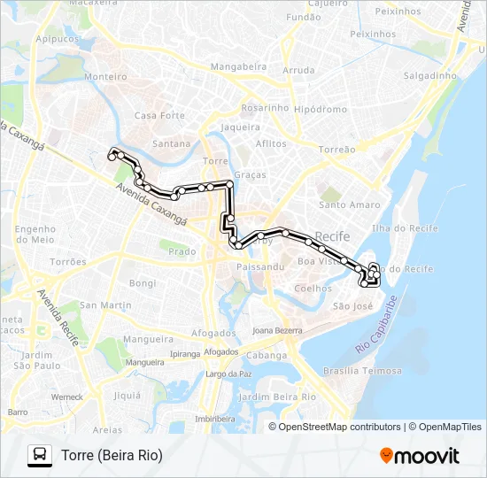 414 TORRE Bus Line Map