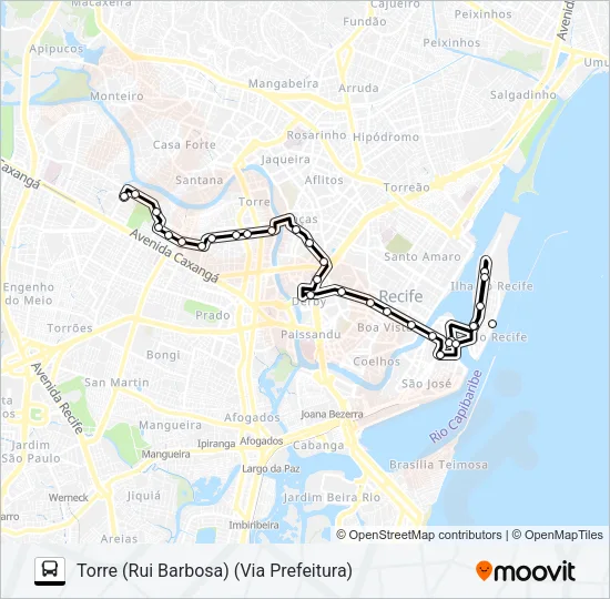 414 TORRE Bus Line Map
