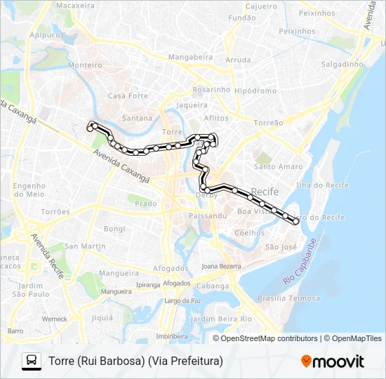 414 TORRE Bus Line Map