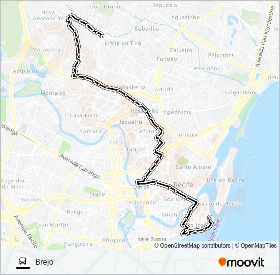 624 BREJO Bus Line Map