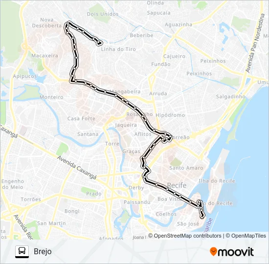 624 BREJO Bus Line Map