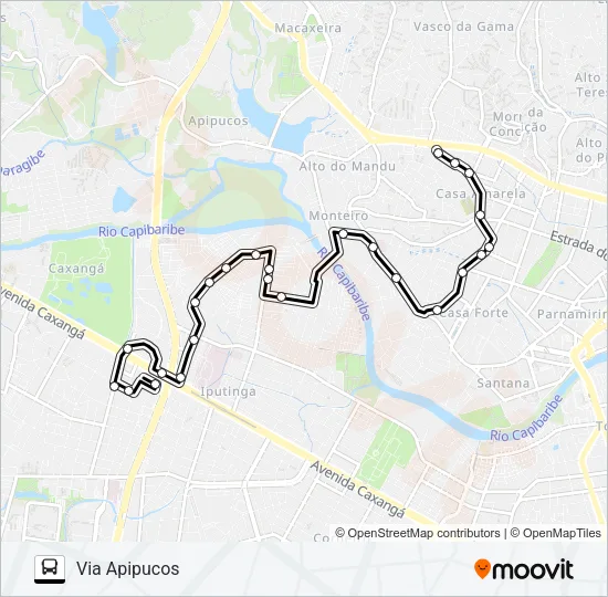 Mapa de 511 ALTO DO MANDÚ de autobús