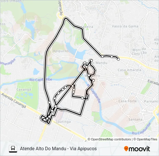 Mapa da linha 511 ALTO DO MANDÚ de ônibus