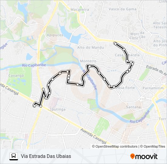 Mapa da linha 511 ALTO DO MANDÚ de ônibus
