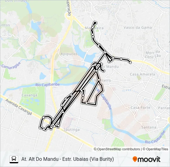 Mapa da linha 511 ALTO DO MANDÚ de ônibus