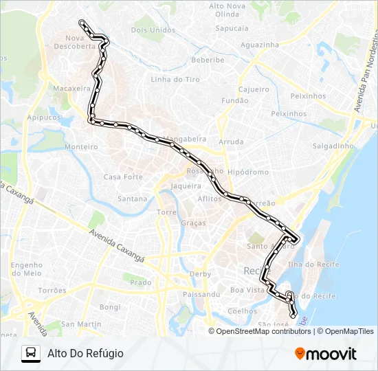 632 ALTO DO REFÚGIO Bus Line Map