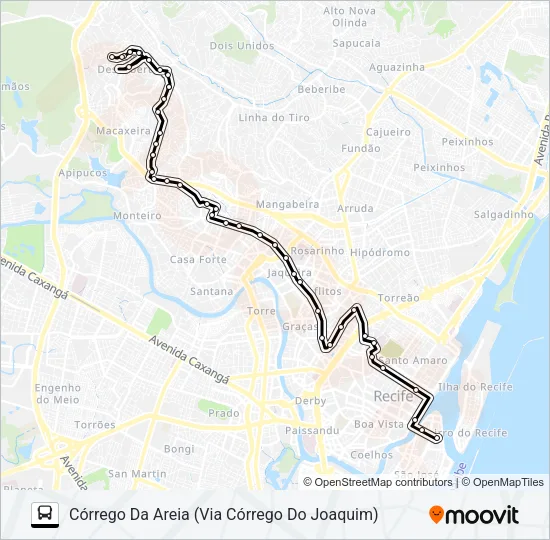 513 CÓRREGO DA AREIA Bus Line Map