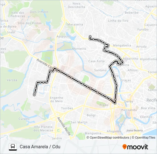 330 CASA AMARELA / CDU Bus Line Map