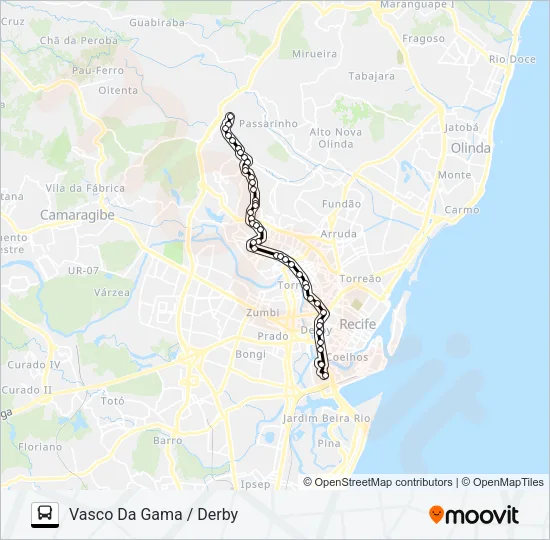 630 VASCO DA GAMA / DERBY Bus Line Map