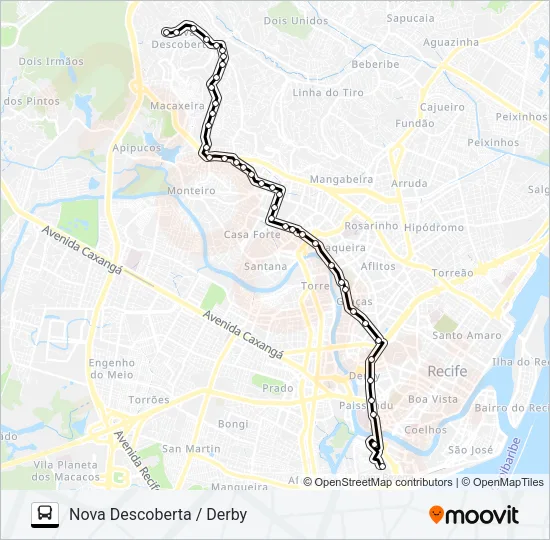 510 NOVA DESCOBERTA / DERBY Bus Line Map