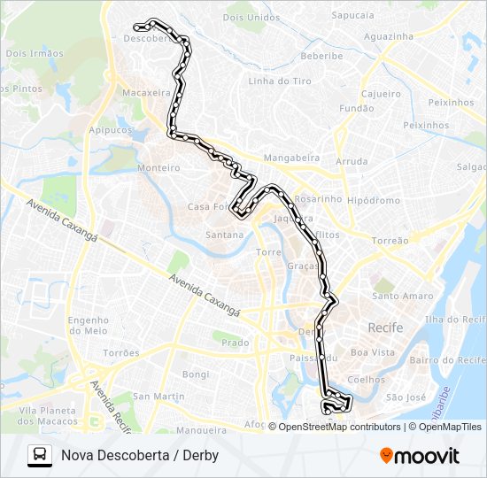 510 NOVA DESCOBERTA / DERBY Bus Line Map