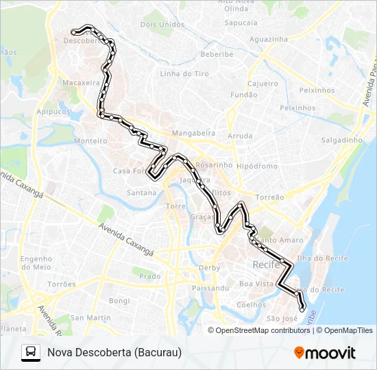 515 NOVA DESCOBERTA (BACURAU) Bus Line Map