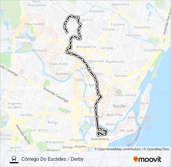 718 CÓRREGO DO EUCLIDES / DERBY Bus Line Map