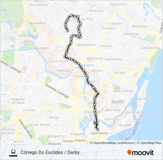 718 CÓRREGO DO EUCLIDES / DERBY Bus Line Map