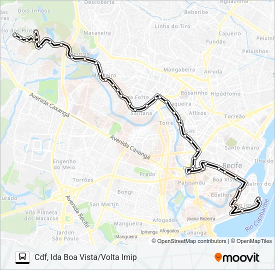524 SÍTIO DOS PINTOS (DOIS IRMÃOS) Bus Line Map