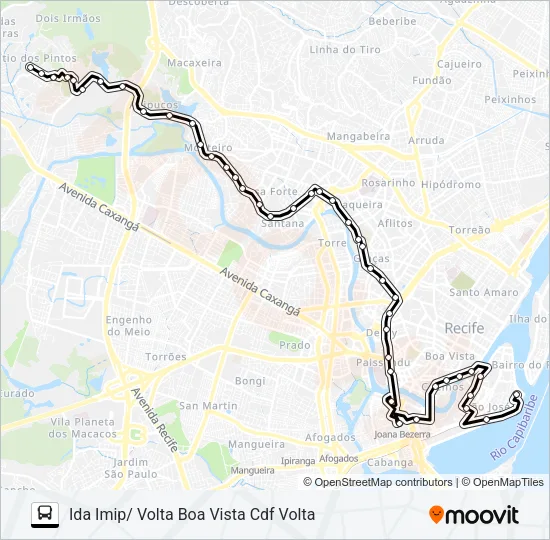 524 SÍTIO DOS PINTOS (DOIS IRMÃOS) Bus Line Map