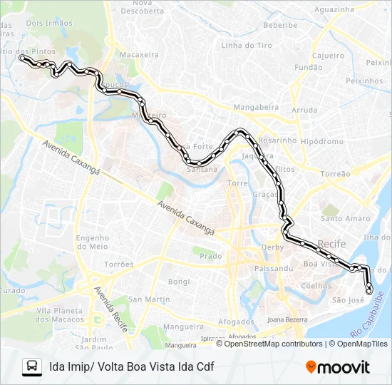 524 SÍTIO DOS PINTOS (DOIS IRMÃOS) Bus Line Map