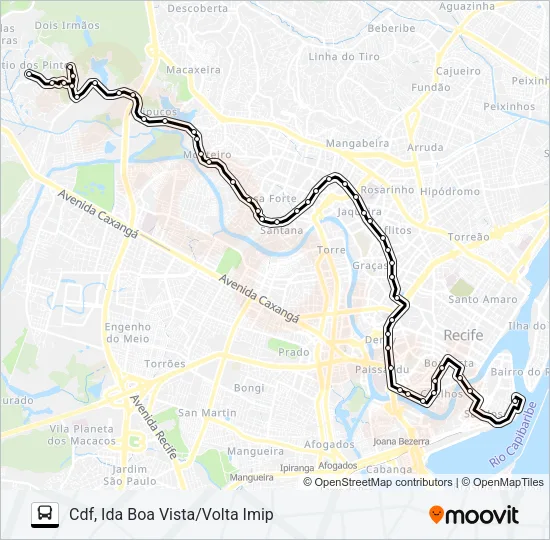 524 SÍTIO DOS PINTOS (DOIS IRMÃOS) Bus Line Map