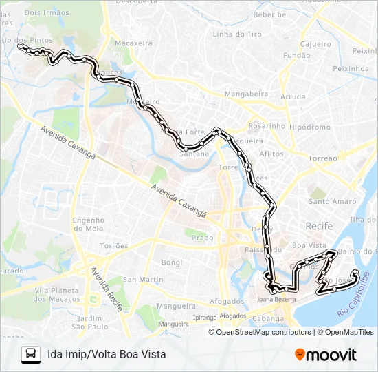 524 SÍTIO DOS PINTOS (DOIS IRMÃOS) Bus Line Map