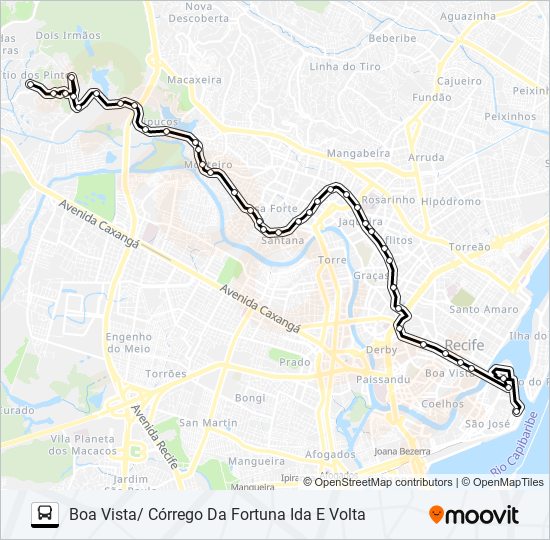 524 SÍTIO DOS PINTOS (DOIS IRMÃOS) bus Line Map