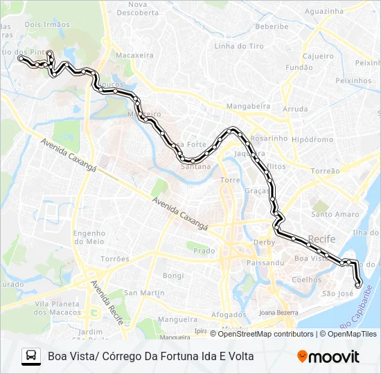 524 SÍTIO DOS PINTOS (DOIS IRMÃOS) Bus Line Map