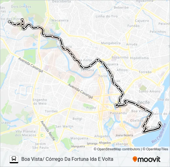 524 SÍTIO DOS PINTOS (DOIS IRMÃOS) Bus Line Map