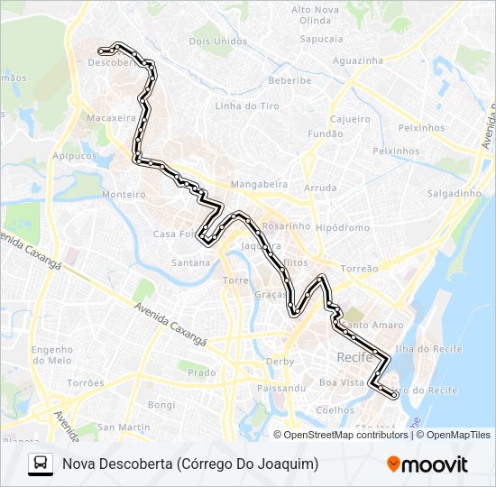 514 NOVA DESCOBERTA (CÓRREGO DO JOAQUIM) Bus Line Map