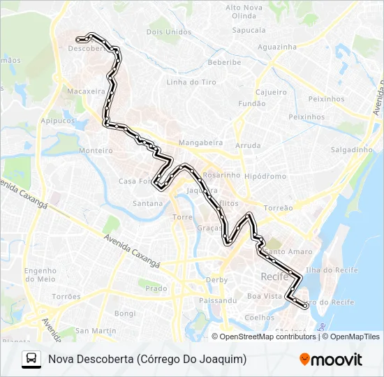 514 NOVA DESCOBERTA (CÓRREGO DO JOAQUIM) Bus Line Map