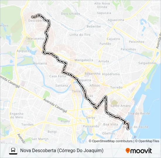 514 NOVA DESCOBERTA (CÓRREGO DO JOAQUIM) Bus Line Map