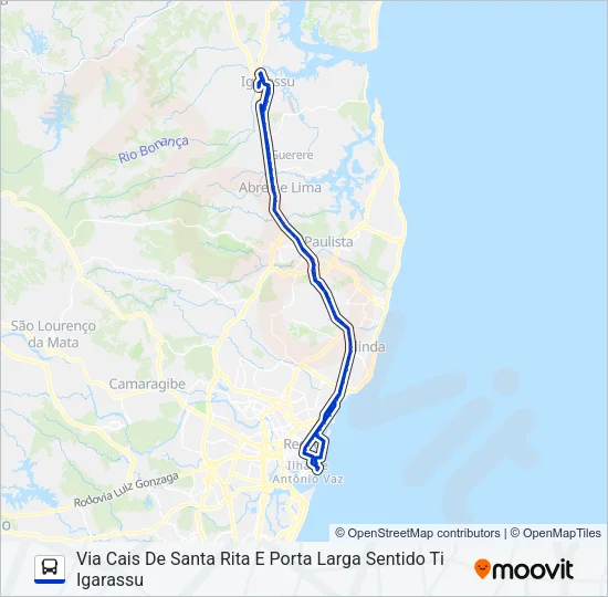 1967 TI IGARASSU (SÍTIO HISTÓRICO) - BRT Bus Line Map