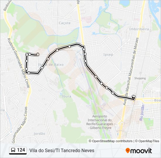 124 Bus Line Map