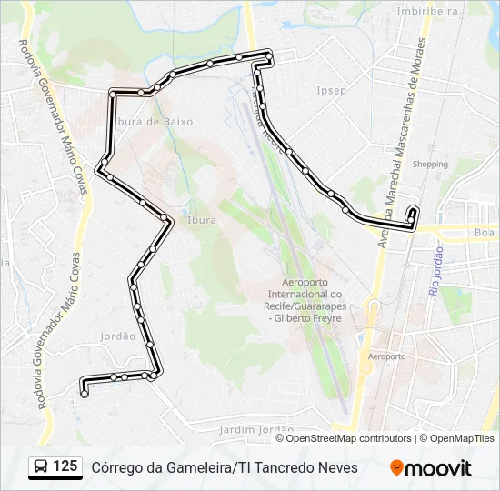 125 Bus Line Map